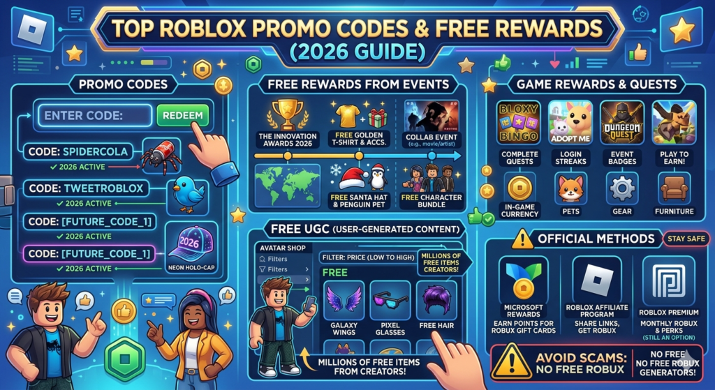 Top Roblox Promo Codes and Free Rewards (2026 Guide)
