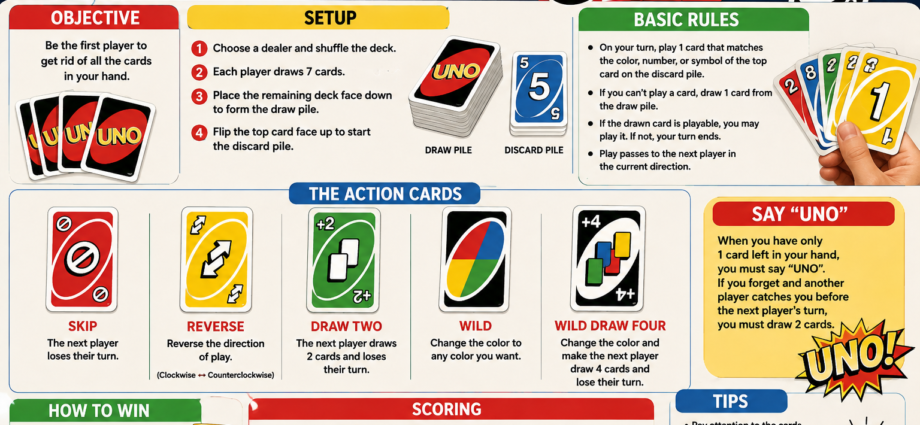 How to Play UNO Rules, Setup, Cards & Winning Tips